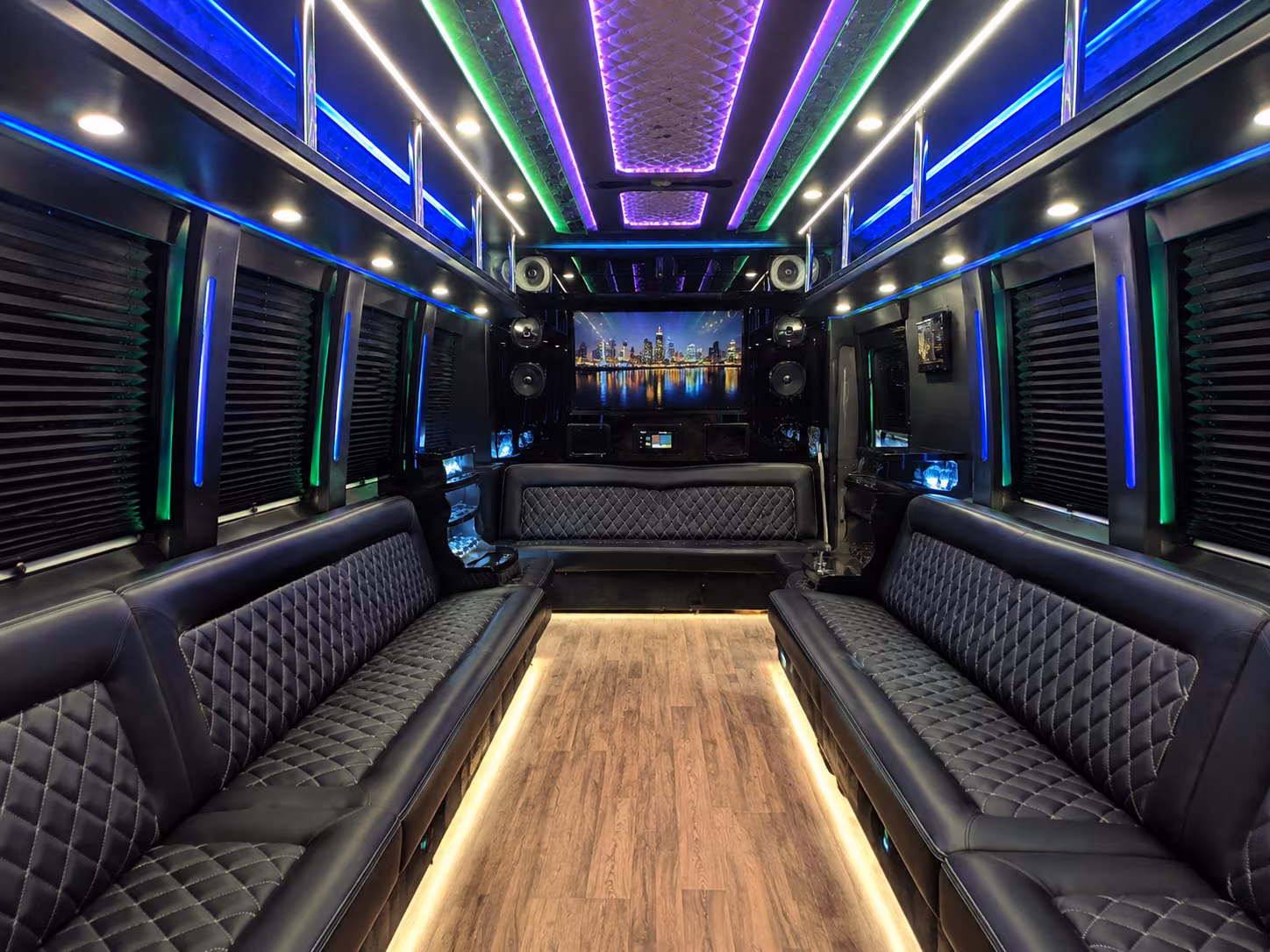15 Passenger Party Bus Inside