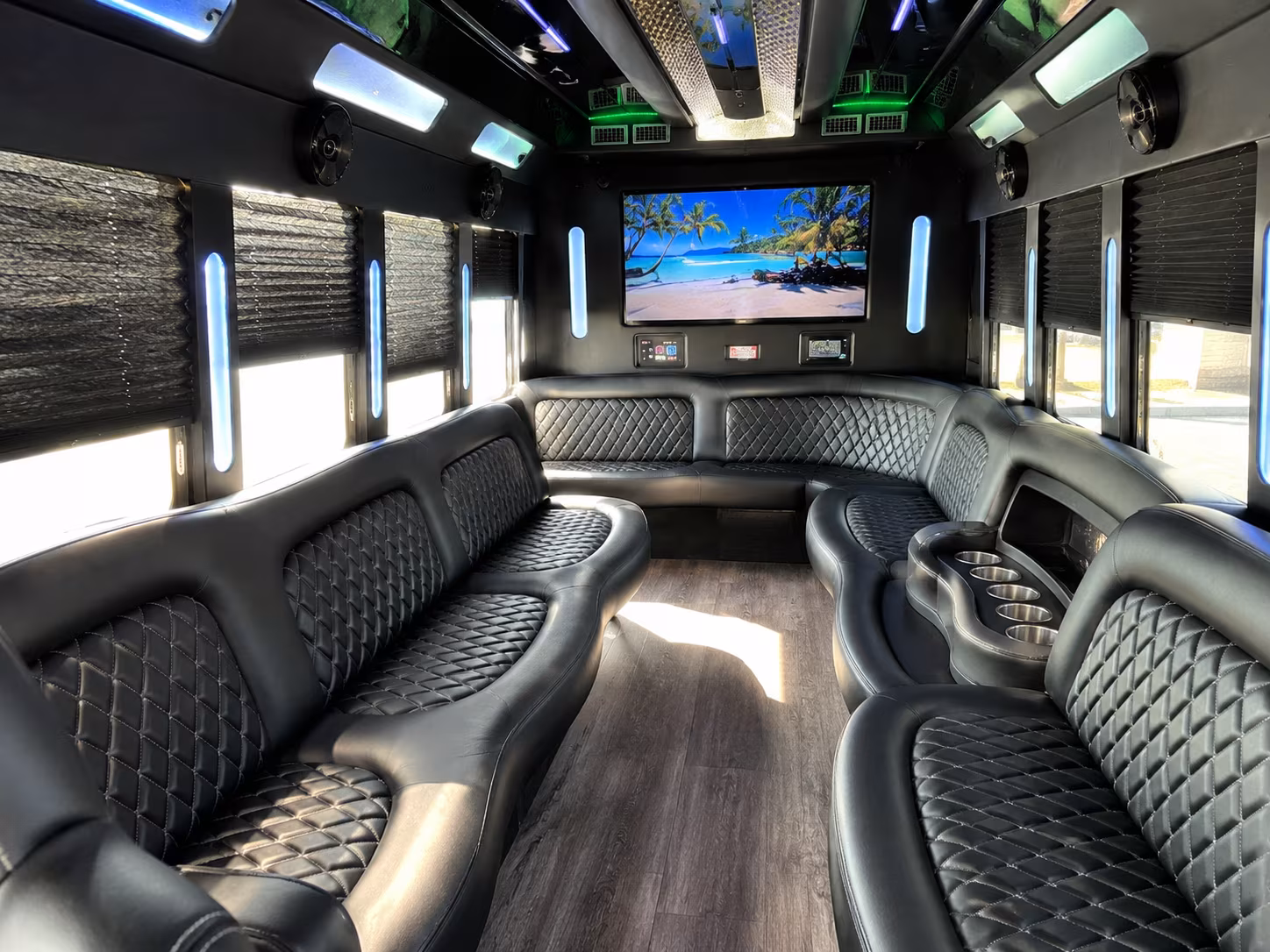 20 Passenger Party Bus Interior