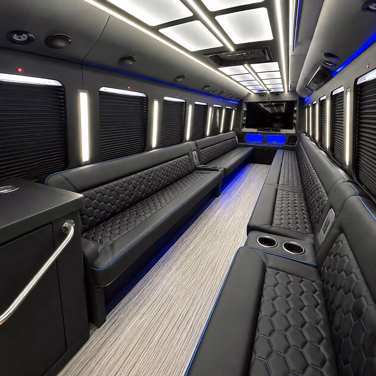 50 Passenger Party Bus Inside