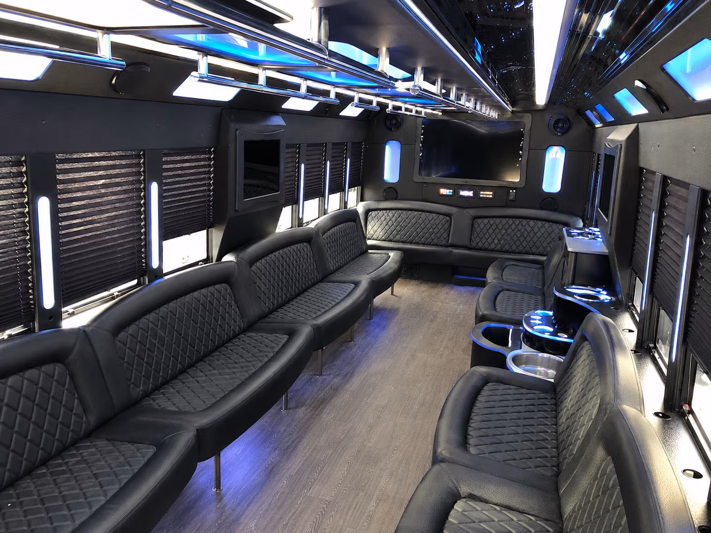 Jackson Private Event Transportation party bus interior