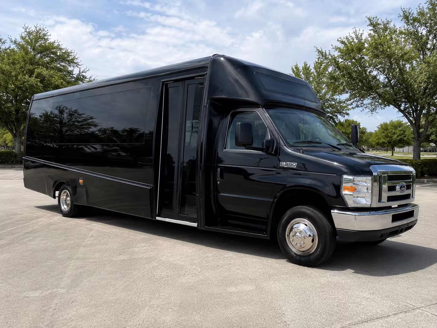 Jackson School Event Transportation party bus exterior