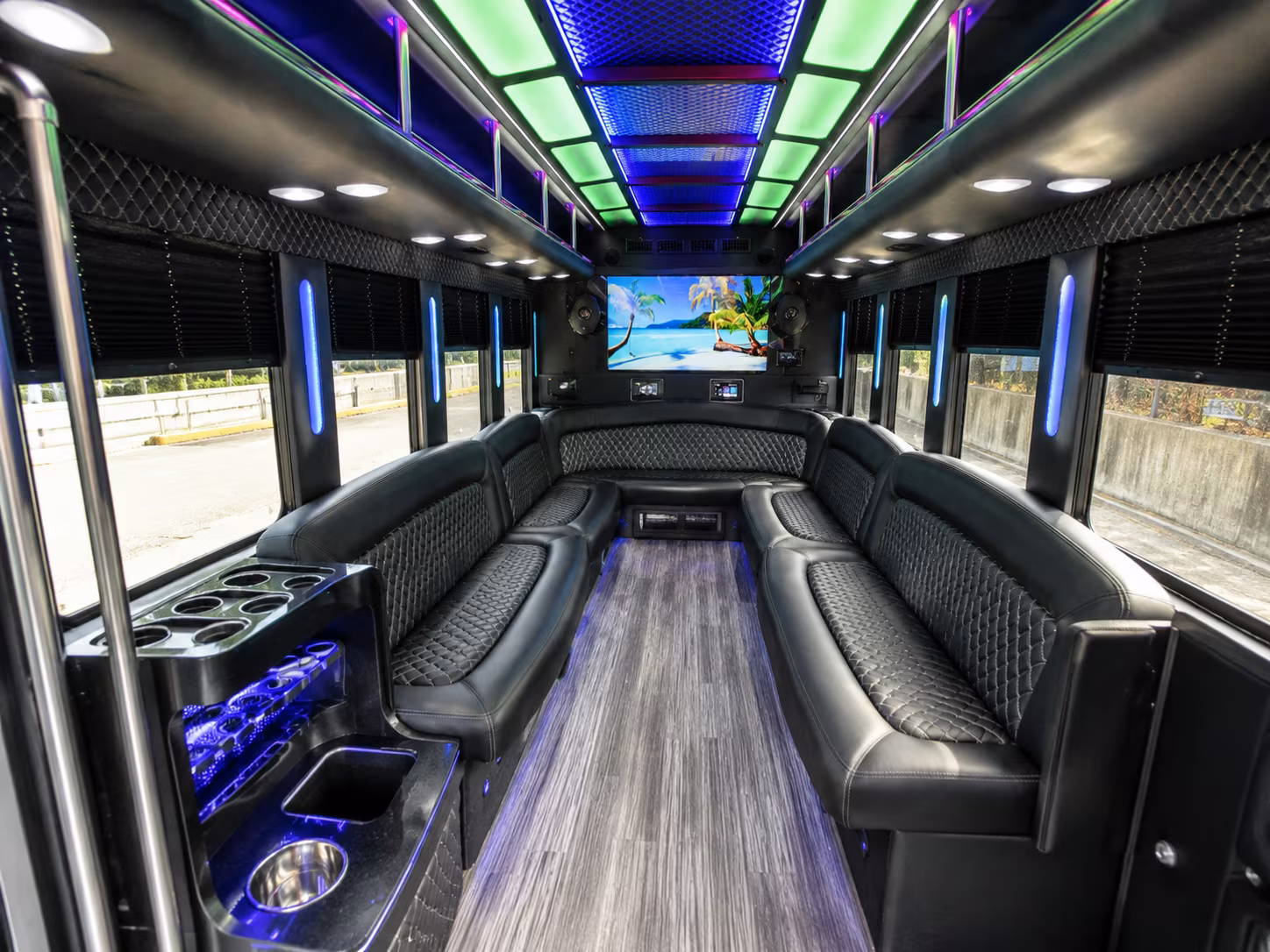 Jackson Wedding Transportation onboard seating