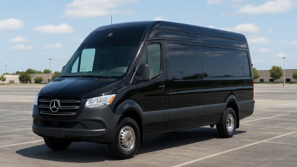 Exterior of Charter Bus Company Memphis's 14 Passenger Sprinter Limousine in Memphis