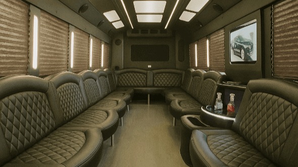 Interior of Jackson Party Bus Company's 20 Passenger Party Bus in Jackson