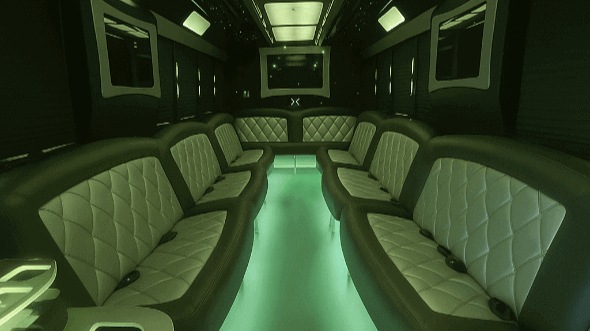 Interior of Charter Bus Company Tuscaloosa's 20 Passenger Party Bus in Tuscaloosa