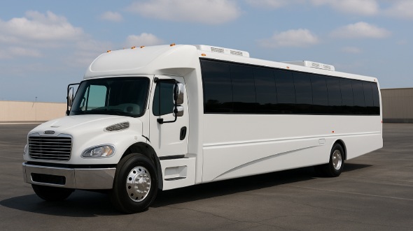Exterior of Charter Bus Company Montgomery's 20 Passenger Party Bus in Montgomery