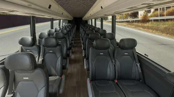 Interior of Charter Bus Company Jackson's 28 Passenger Minibus in Jackson
