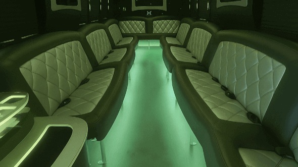 Interior of Charter Bus Company Mobile's 28 Passenger Party Bus in Mobile
