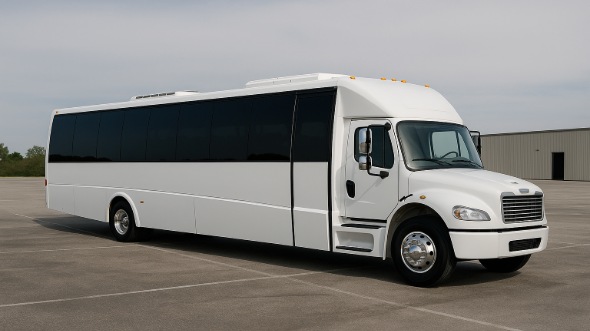 Exterior of Charter Bus Company Montgomery's 28 Passenger Party Bus in Montgomery