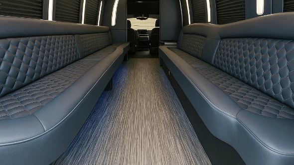 Interior of Charter Bus Company New Orleans's 30 Passenger Party Bus in New Orleans