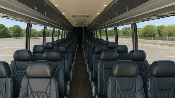 Interior of Charter Bus Company Jackson's 40 Passenger Charter Bus in Jackson