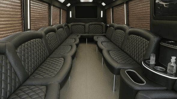 Interior of Jackson Party Bus Company's 40 Passenger Party Bus in Jackson