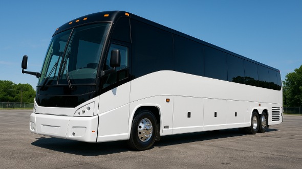 Exterior of Charter Bus Company Tuscaloosa's 40 Passenger Party Bus in Tuscaloosa