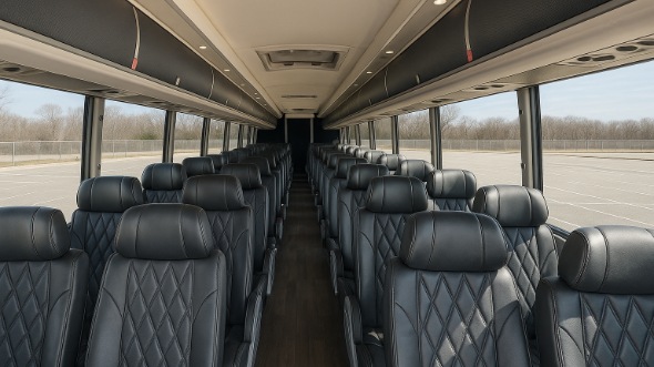 Interior of Charter Bus Company Jackson's 44 Passenger Charter Bus in Jackson