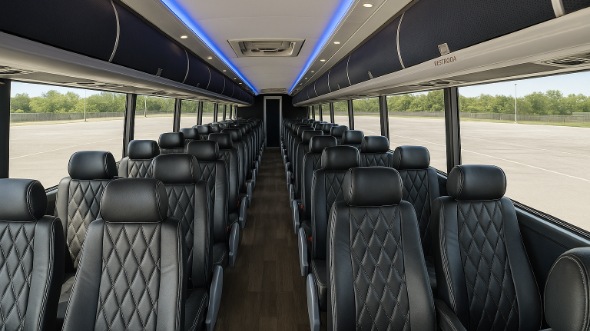 Interior of Charter Bus Company Jackson's 45 Passenger Charter Bus in Jackson