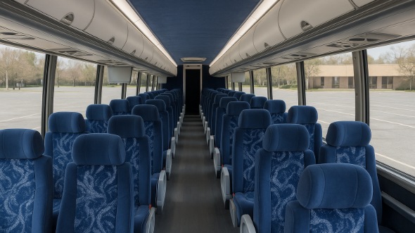 Interior of Charter Bus Company Jackson's 46 Passenger Charter Bus in Jackson