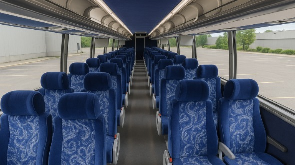 Interior of Charter Bus Company Jackson's 48 Passenger Charter Bus in Jackson