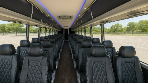 Interior of Charter Bus Company Jackson's 55 Passenger Charter Bus in Jackson