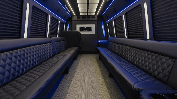 jackson 25 passenger party bus interior