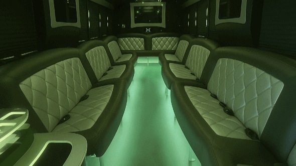 jackson 30 passenger party bus inside