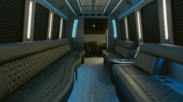 jackson 40 passenger party bus interior