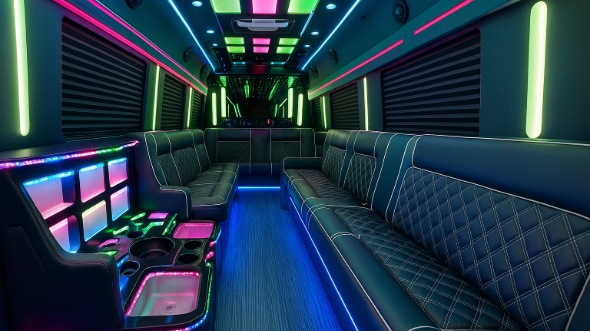 jackson 50 passenger party bus inside